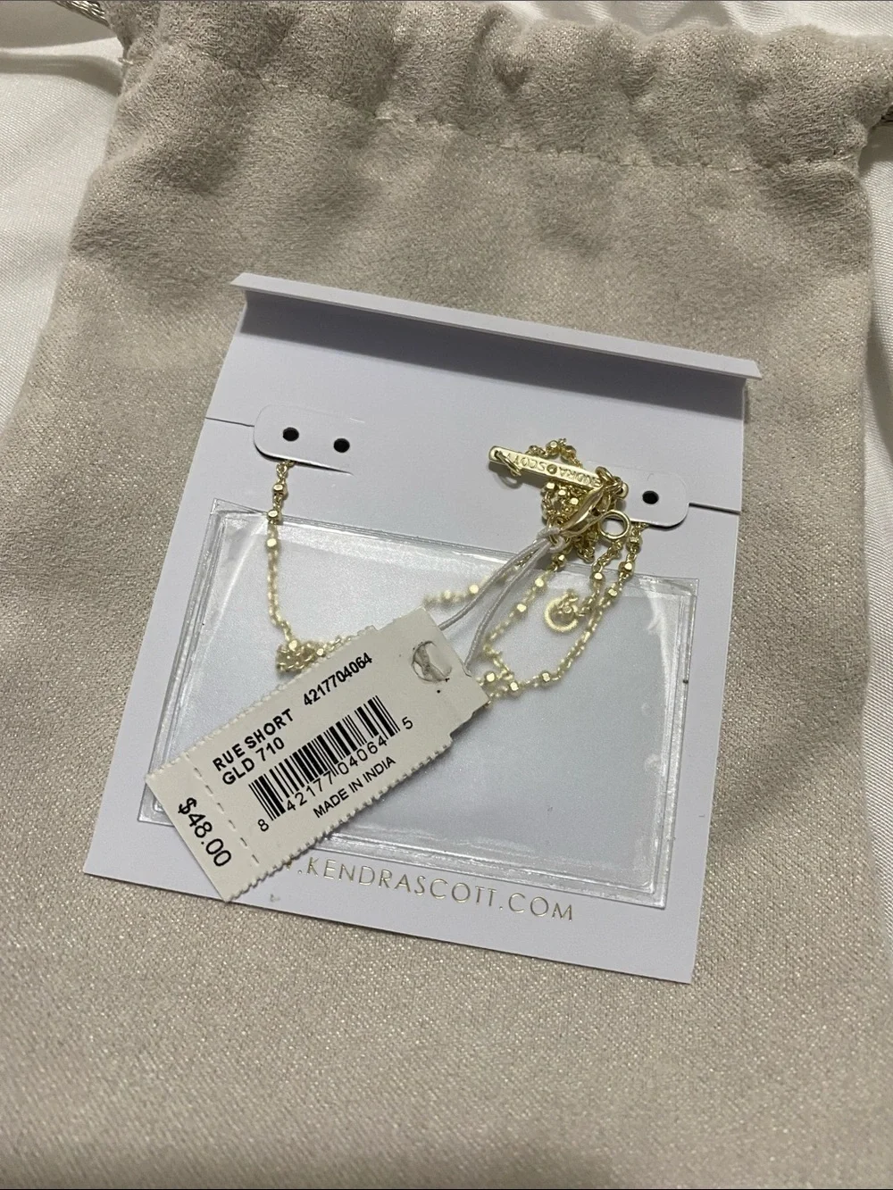 Kendra Scott Gold Flower Short Pendant Necklace - Picture 3 of 3